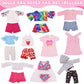 18 Pcs American 18 Inch Doll Clothes,10 Sets Girl Doll Clothing And Accessories Outfits For 18 Inch Girl Doll,Including Dress,Shorts,Swimsuits (No Doll)