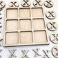 Traditional Themed Tic Tac Toe Board Game, 5X5 Inches Unfinished Wood Diy Painting Craft Kit For Kids With Wooden Avtrboutique X