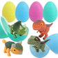 Zohanindl 5.12'' Dinosaur Egg Toy 4Pack, Exquisitely Carved Dinosaur Figures, Dinosaur Collectibles, Easter Eggs, Suitable For B