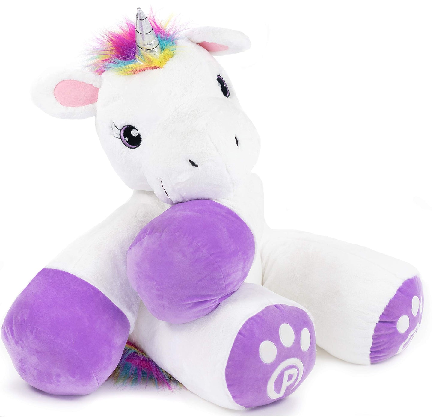 Plushible Bridging Miles With Smiles Poppy The Unicorn - 44 Inch Ultra Soft Stuffed Animal | Safe Unicorn Toys For All Ages | Co