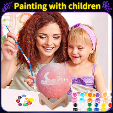 Paint Your Own Moon Lamp Kit, Gifts DIY 3D Moon Light Cool Galaxy Lamp,Toys for Teens Boys Girls, Arts & Crafts Kit Art Supplies
