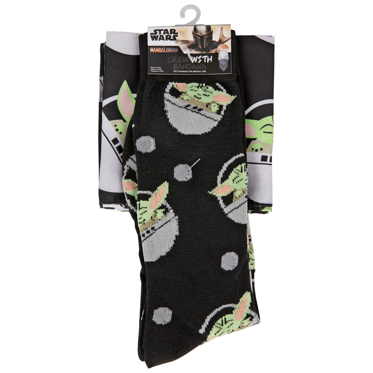 Star Wars 824866 Star Wars The Child Grogu Carrier Crew Sock & Face Mask Combo