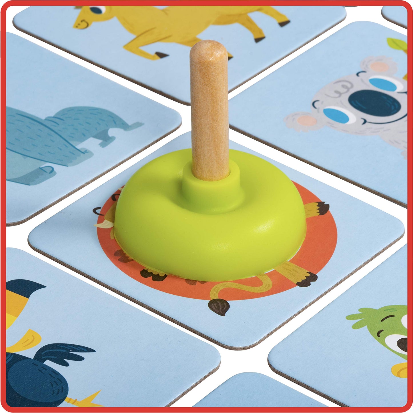 Roo Games Bulls Eye - Fast-Paced Animal Matching Game - For Ages 3+ - Flip A Card, Plunge The Match And Win!