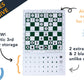 WE Games Mini Magnetic Travel Chess Set - 10-Inch Foldable Board, Durable Vinyl Pieces, White Logo