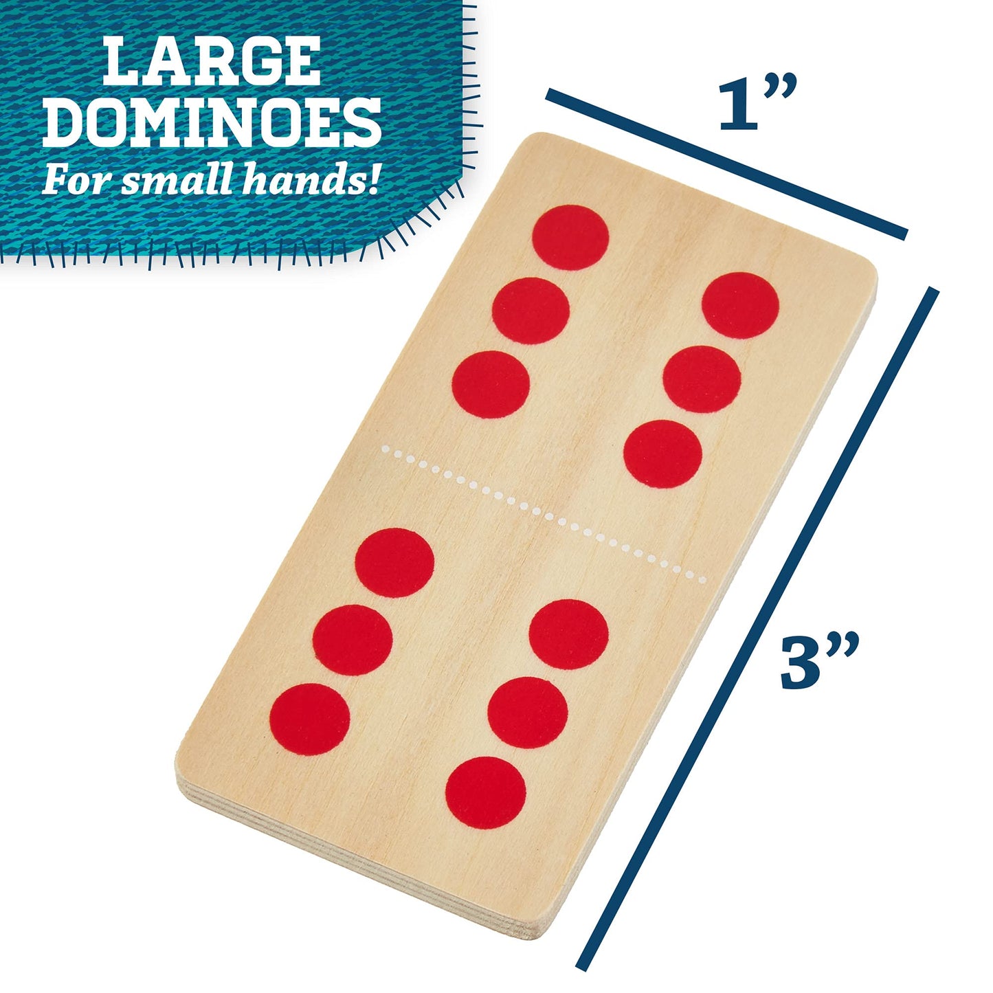 Imagination Generation Busy Barnyard Wooden Dominoes - Reversible! Classic And Matching Games (28Pcs)