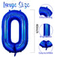 Number 0 Balloon 40 Inch, Navy Blue Big Number Balloon, Giant Foil 0 Balloons Numbers, Blue Helium Birthday Balloons Number For