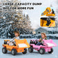 ELEMARA Ride on Dump Truck, Electric Cars for Kids with Dump Bed, Shovel,4.0MPH Max,12V 9AH Ride on Car with Remote Control, Bat