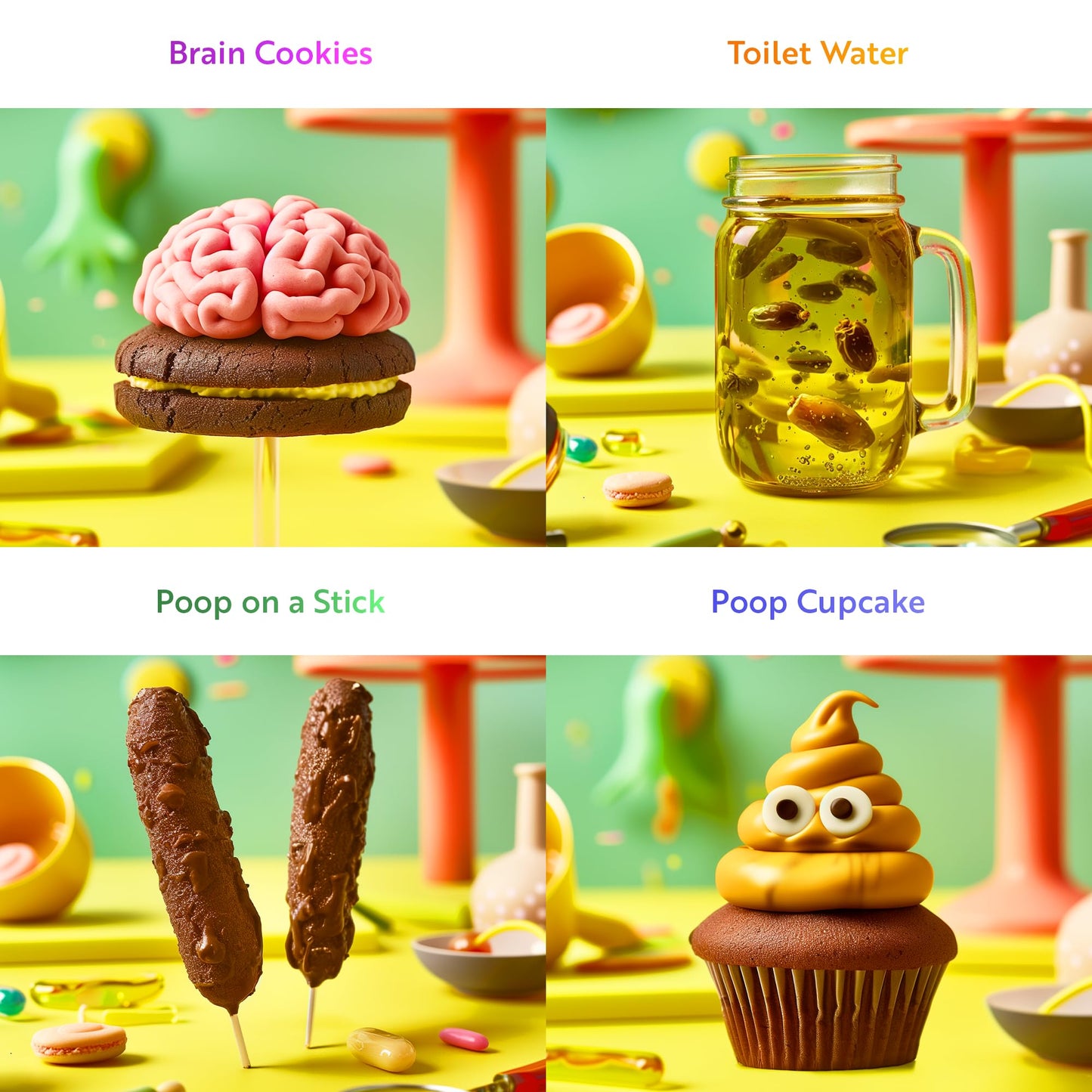 Playz Edible Poo Chocolate & Candy Making Science Kit For Kids Ages 8-12 Years Old - Food Science Chemistry Kid Science Kit With