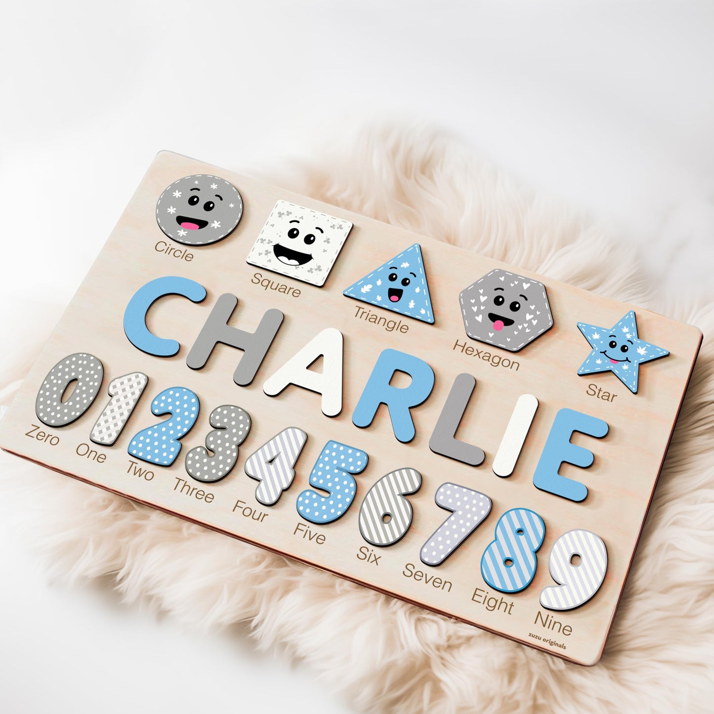 Handmade Wooden Name Puzzle  Personalized Birthday Gift for Kids  Toddler Toys  Baby Gift  Busy Board Puzzle
