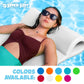 TRC Recreation Splash 1.25 Inch Thick Foam Outdoor Swimming Pool Float Mat Large mature-themed Lounger with Built-in Roll Pillow  White