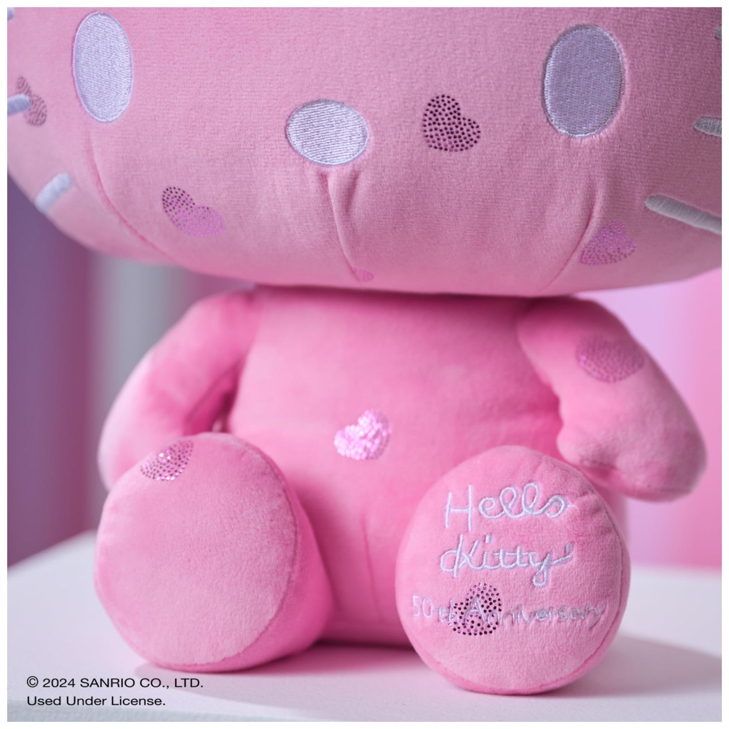 GUND Hello Kitty 50th Anniversary Plush, Special Edition Stuffed Animal, 12”, Pink, High Quality Materials