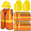 48 Pieces Kids Construction Worker Costume Includes 24 Pcs Construction Hats And 24 Pcs Construction Vests For Kids Birthday Par