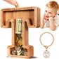 SummiDate Wooden Letter Piggy Bank Piggy Bank for Boys and girls Alphabet Money Bank Thanks Giving Gifts(Initial-T)