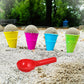 Toddmomy 6pcs Plastic Ice Cream Cones Beach Toy,Kids Sand Mold Play Sand Mold for Outdoor Beach Toys Set,Random Color