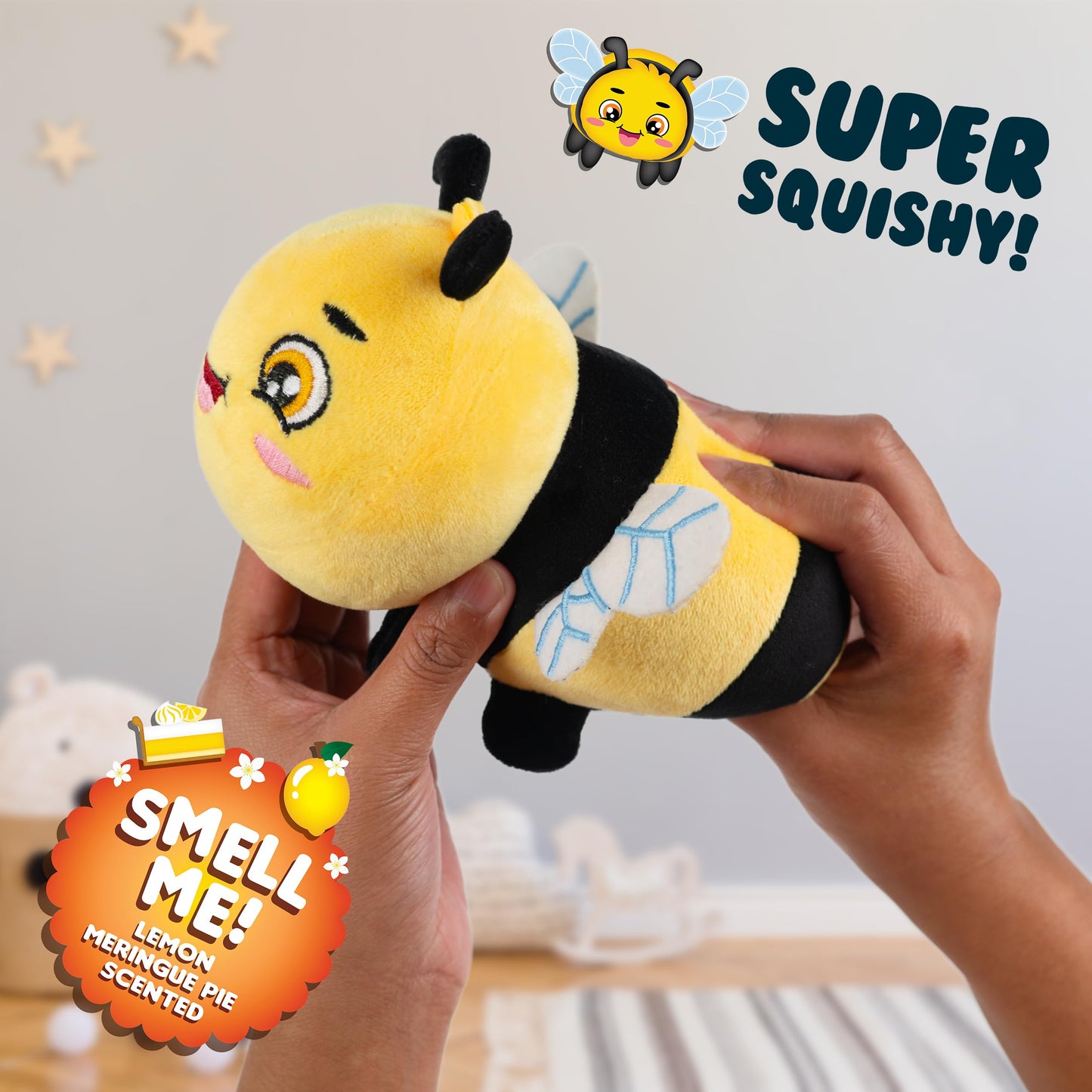 Scentco Snuggle Bugs (Bumble Bee)- Lemon Meringue Pie Scented Plush Toy - Gifts For Kids, Gift Guide, Aromatherapy