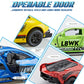 KIDAMI Pull Back Cars for Kids, Vehicles Race Toys, Diecast Cars Playset with Door Openable, Friction Powered Cars Toys for Todd