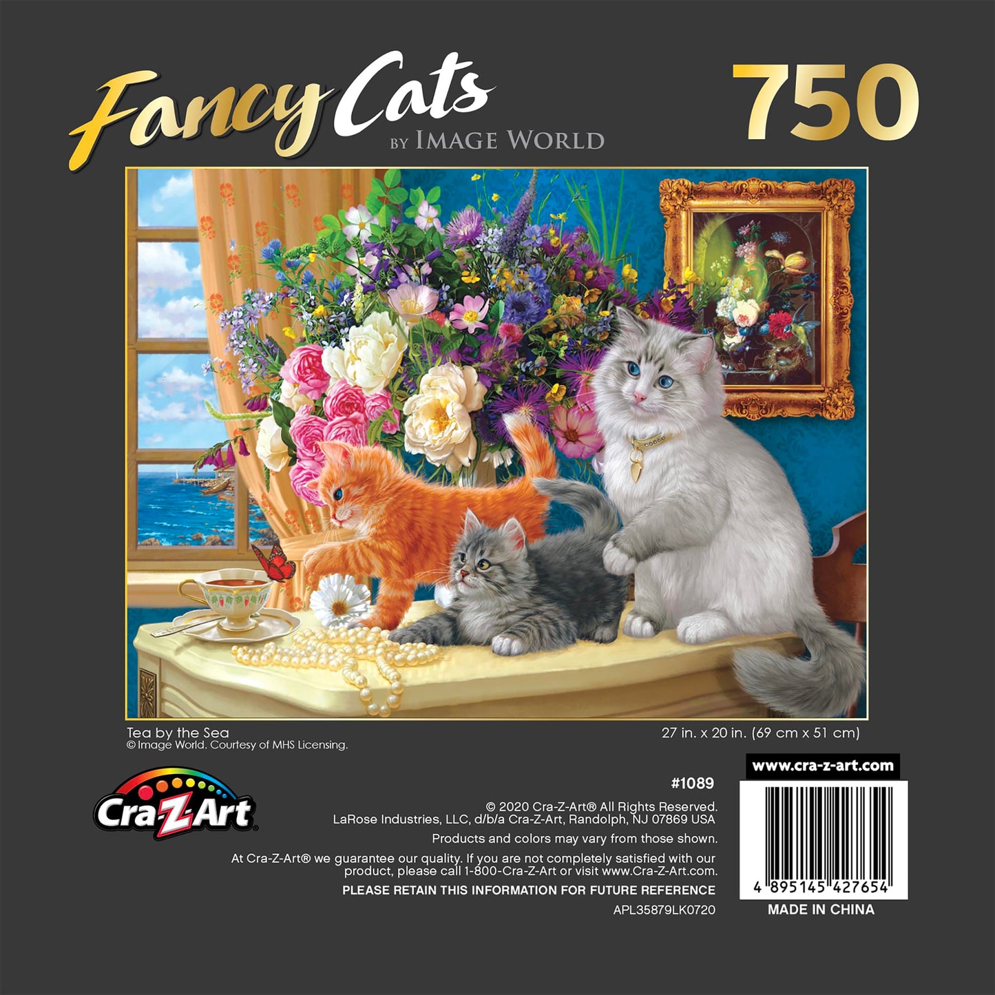Roseart - Fancy Cats -Tea By The Sea - 750 Piece Jigsaw Puzzle For Adults
