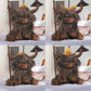 Youthfuljive 5 Pcs Highland Cow Stuffed Animals With Babies Set, 14'' Mommy Scottish Highland Cow Plush Toy With 4 Cute Babies S