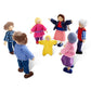 Melissa & Doug 7-Piece Poseable Wooden Doll Family For Dollhouse (2-4 Inches Each) - People Figures For Kids Ages 3+