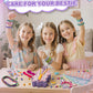 AONTESS Unicorn Bracelet Making Kit for Girls - DIY Jewelry with Beads & String, Small, Purple, Model BZQ-UZ, Ages 6-12