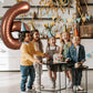 Toniful 40 Inch Coffee Brown Large Numbers Balloon 0-9 Birthday Party Decorations,Big Chocolate Number 6 Foil Balloon Digital 6