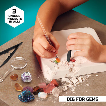 Discovery Kids #Mindblown Ultimate Science Experiment 17 Pc Kit, Perform 4 Experiments! Make Slime, Build A Volcano & Dig For Gems, Educational Toy For Children, Learn Chemistry & Excavation, Ages 8+