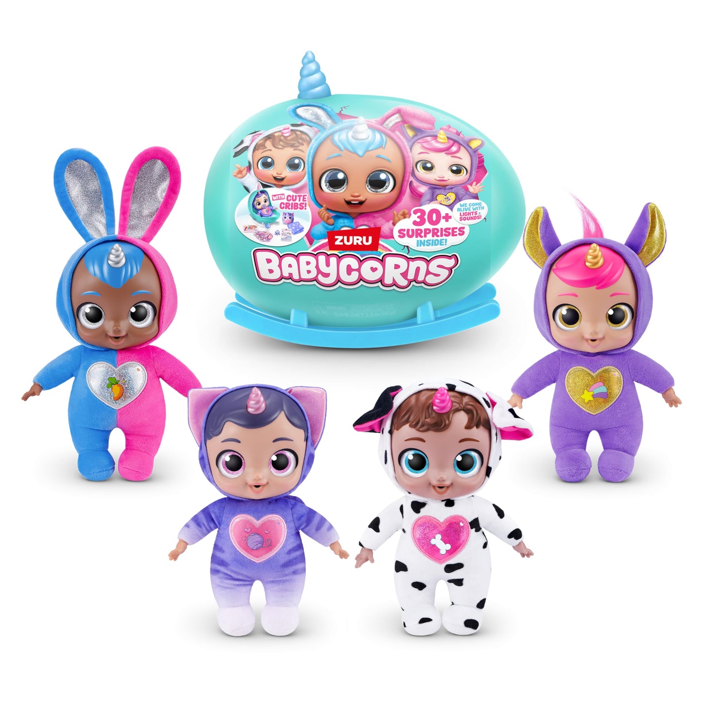Babycorns Interactive Baby Doll Series 1 Large (Unicorn) By Zuru With Lights And Sounds, Magical Babydolls, Surprise, Unboxing,