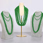 Biubumtu 30Pcs St Patricks Day Accessories, Green St. Patricks Day Beads Necklace, 33'' Round Beads Irish Saint Patricks Necklac