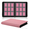 Toploader Binder Trading Card Binder Storage Hold up 288 Cards 9-Pocket Top Loader Binder with Sleeves for 3x4 Rigid Toploaders Hard Cases(9Pink7)