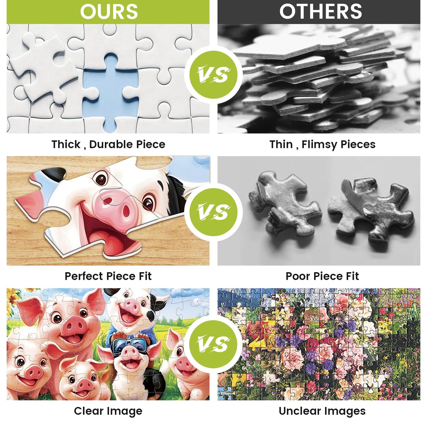 100 Piece Frog Puzzles for Kids Ages 6-8 8-10 - Farm Piglets Jigsaw Puzzles - 100 Piece Senior Jigsaw Puzzle for Toddlers Kids Puzzles Ages 3-5 Toys Birthday Gifts for Boys Girls mature-themeds-15 x 19