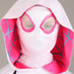 Marvel Spider-Gwen Official Youth Halloween Costume - Premium Quality Hooded Jumpsuit With Pull On Fabric Mask (Medium)