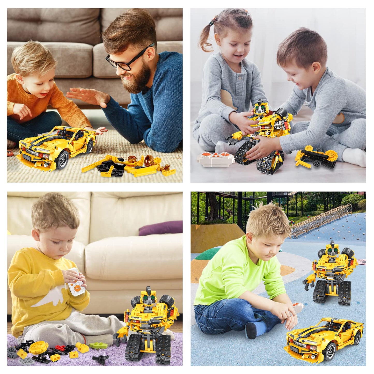 Sciencow 2-in-1 Robot Kit, 901 Pieces Remote & APP Controlled STEM Building Blocks for Kids Ages 8-14, Perfect Christmas & Birthday Gift