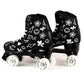 Epic Skates Womens Luv Quad Roller Skates, Black/White, Ladies 7