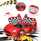 Cars Piata Race Car Piata Supplies Racing Party Piata Decoration Supplies with Blindfold Bat 16.6 x 12.4 x 3.3 Racecar Piata Bun