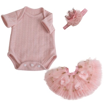 Ekokiz Reborn Baby Dolls Clothes Girl Pink Baby Clothes For Dolls 17-22 Inches Doll Outfits And Accessories For Realistic Newbor