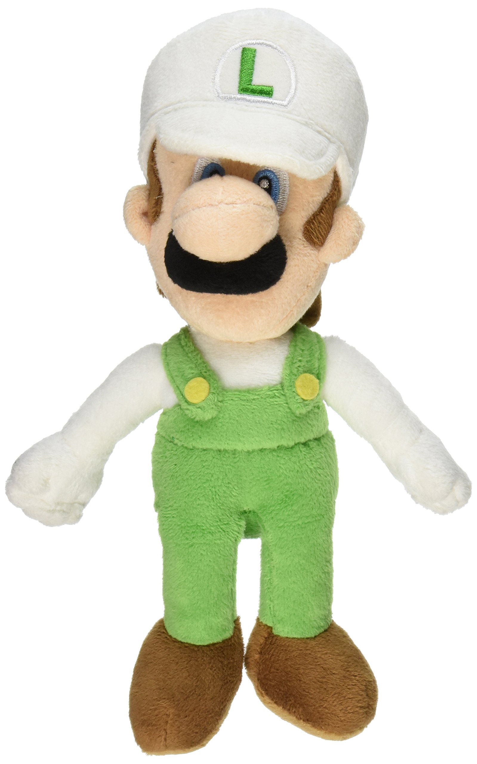 Sanei Officially Licensed Super Mario Plush 9'' Fire Luigi Japanese Import