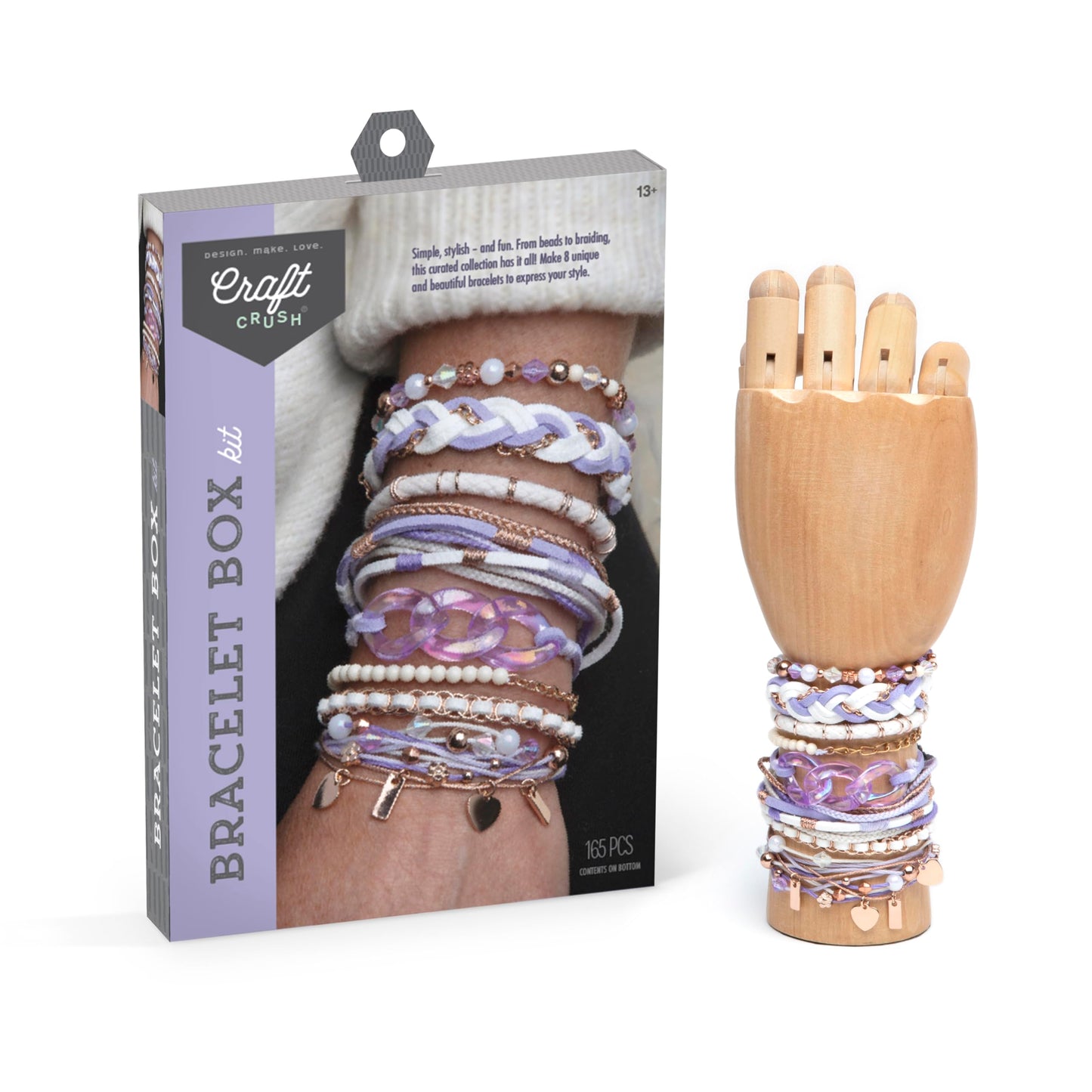 Craft Crush Bracelet Making Kit (Lilac) - Friendship Bracelet Maker Set - Diy Craft & Jewelry Making Kit For Kids, Teens, Tweens