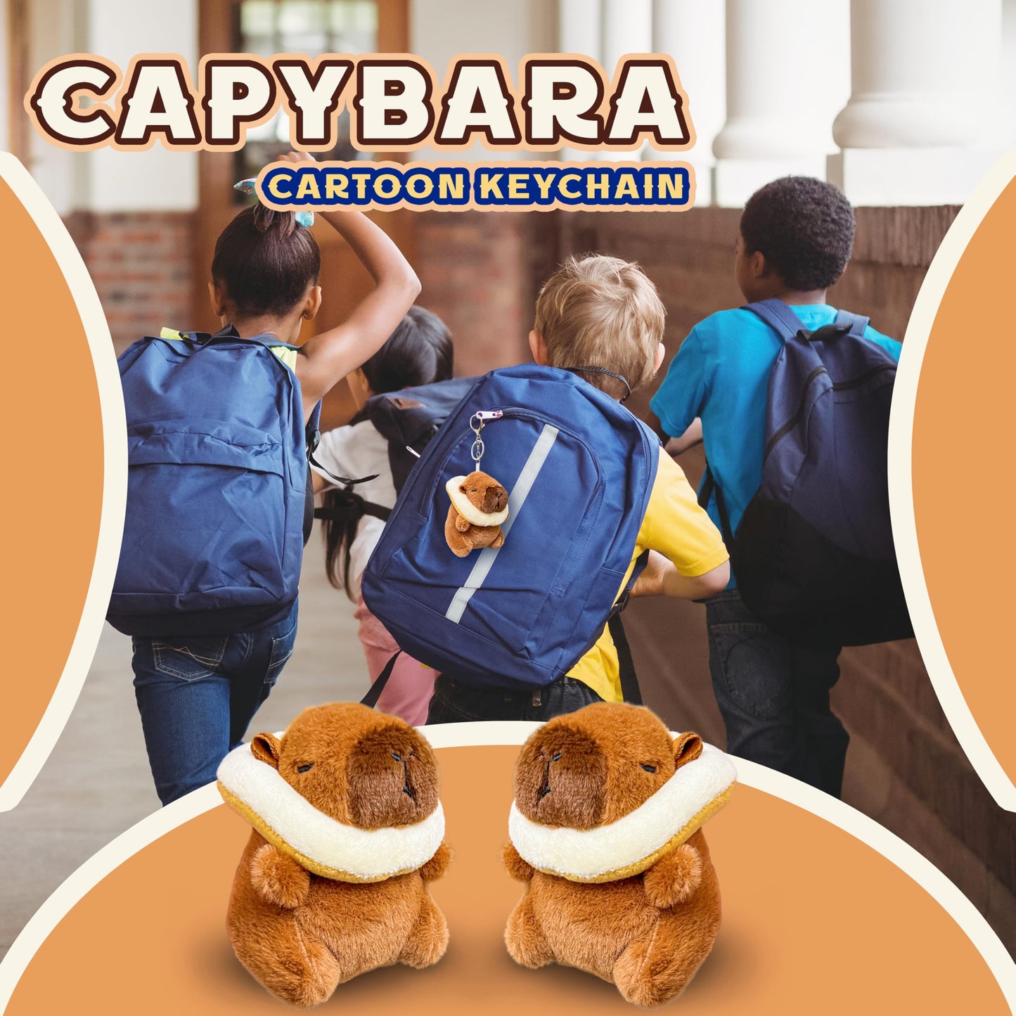 Cuddly Capybara Stuffed Animals Plush Toys for Kids and Toddlers  Cute Capybara Plushies  Plush Keychains Toy  Mini Stuffed Animals for Birthday Gifts  Goodie Bag and Easter Basket Stuffers