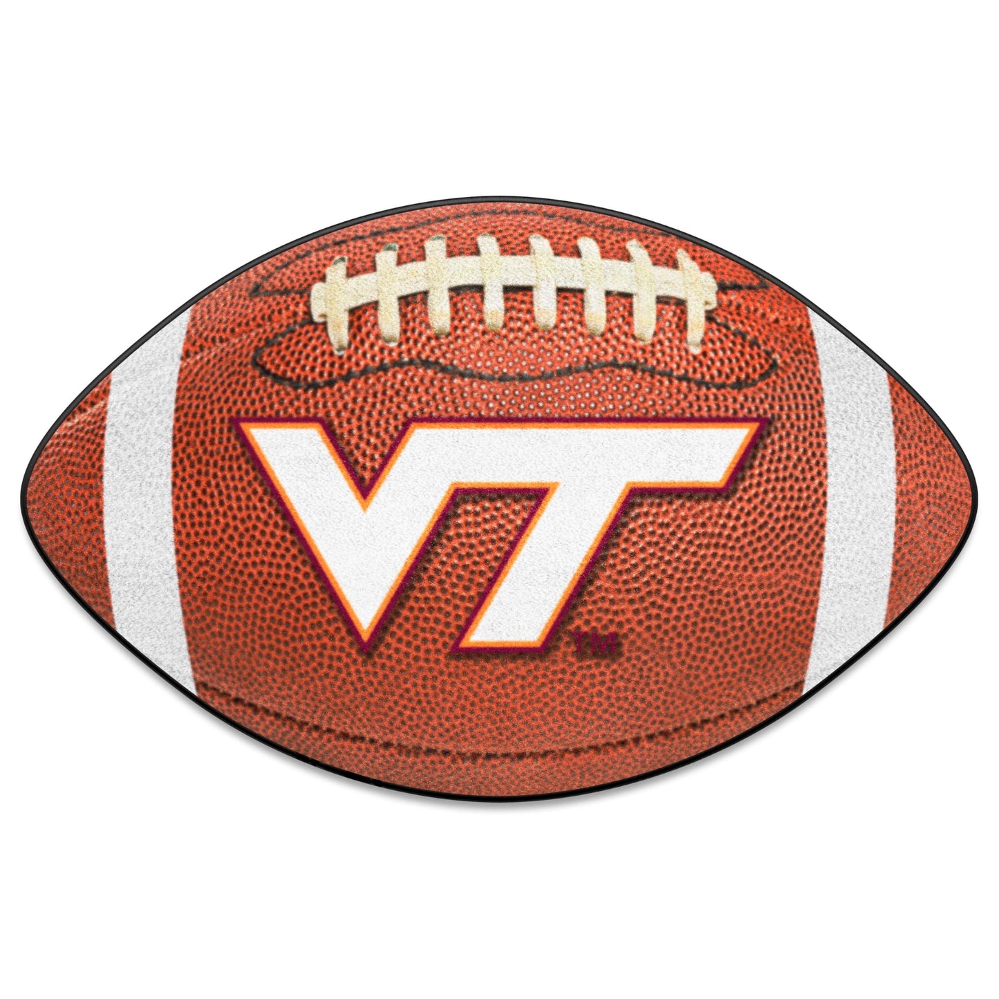 FANMATS NCAA Virginia Tech Hokies Nylon Face Football Rug , 22x35