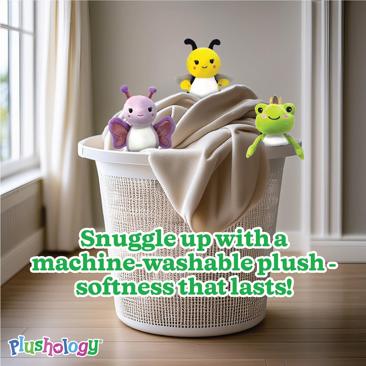 PLUSHOLOGY Squishy Bumblebee Stuffed Animal; Ultra Soft and Cuddly Plush Toy for Kids 3 Years Old to mature-themeds; Child-Safe Embroidered Eyes adds a Unique Aesthetic; (6 Tall)