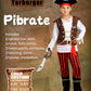 Yorborgor Pirate Costume For Kids Pirate Outfit For Boys Pirate Cosplay Party Dress Up (White, 9-10 Years)