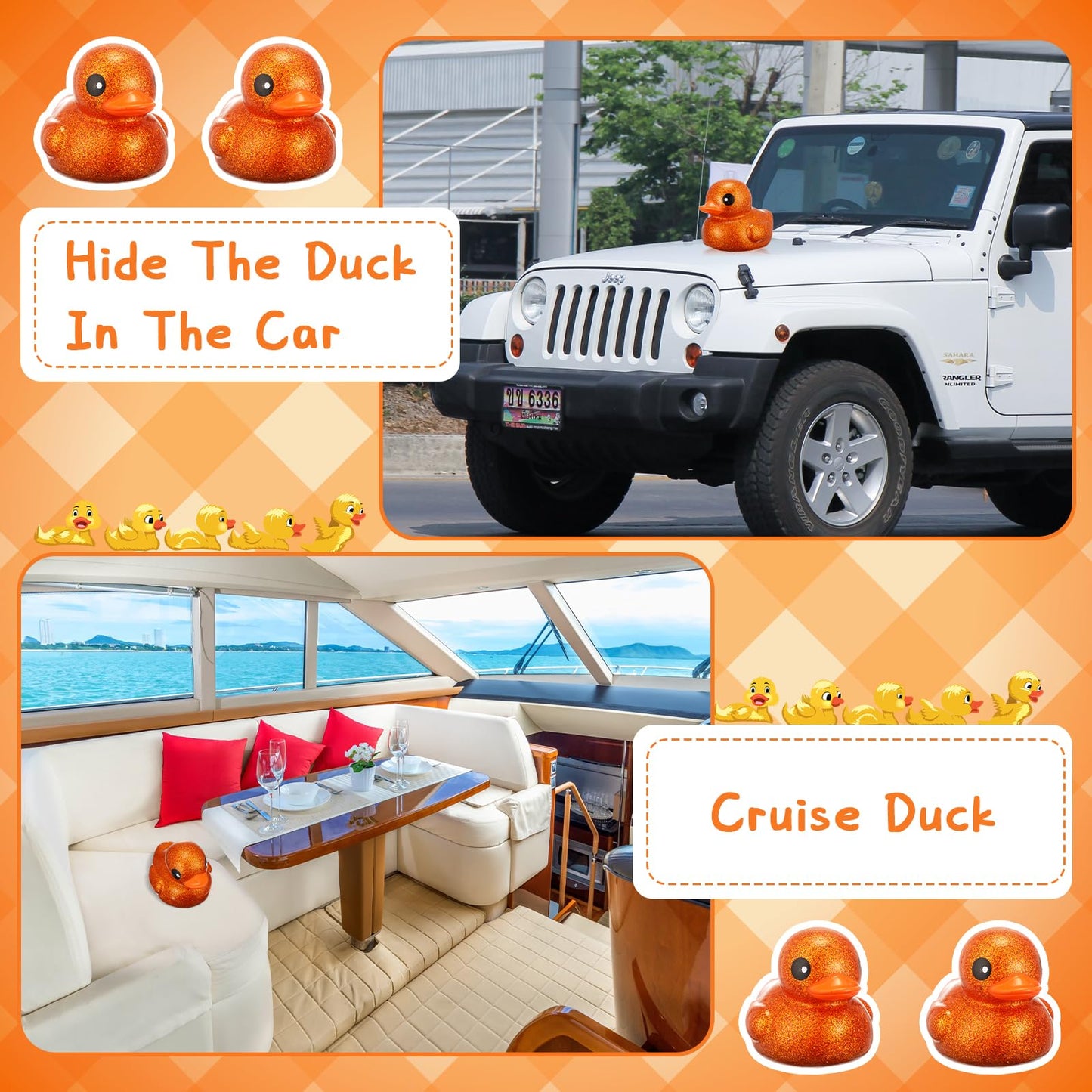 Honoson 6.89 Inch Giant Glitter Rubber Duck Big Glitter Rubber Duck Large Sparkly Duck Bath Toy With Squeaky Sound For Summer Ba
