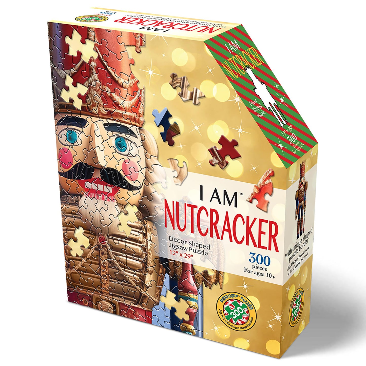 Madd Capp: I Am Nutcracker - 300 Piece Puzzle - Holiday Decor-Shaped Jigsaw, 12X29 Finished Size, Poster Reference, Educational