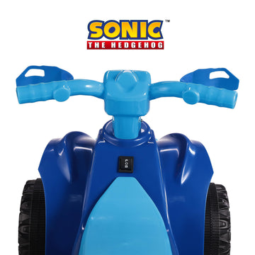 Sonic The Hedgehog 6V Atv Quad For Kids - Powerful And Safe Ride-On Toy With Rechargeable Battery - Forward And Reverse Driving - Max Weight Capacity Of 55 Lbs - Ages 2-3 Years
