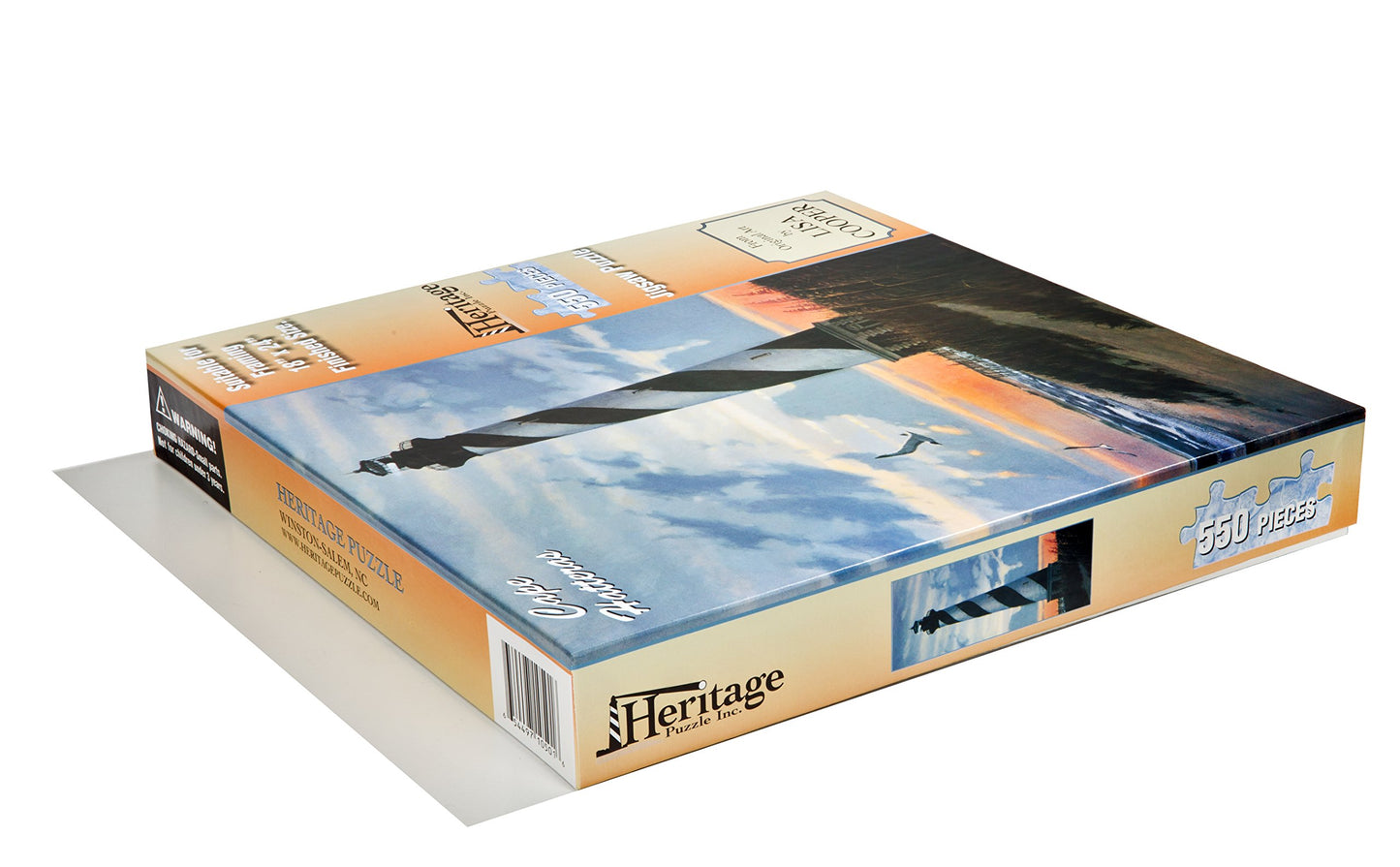 Heritage Puzzle 550 Piece Cape Hatteras Lighthouse Jigsaw Puzzle - Orange, Model 10501