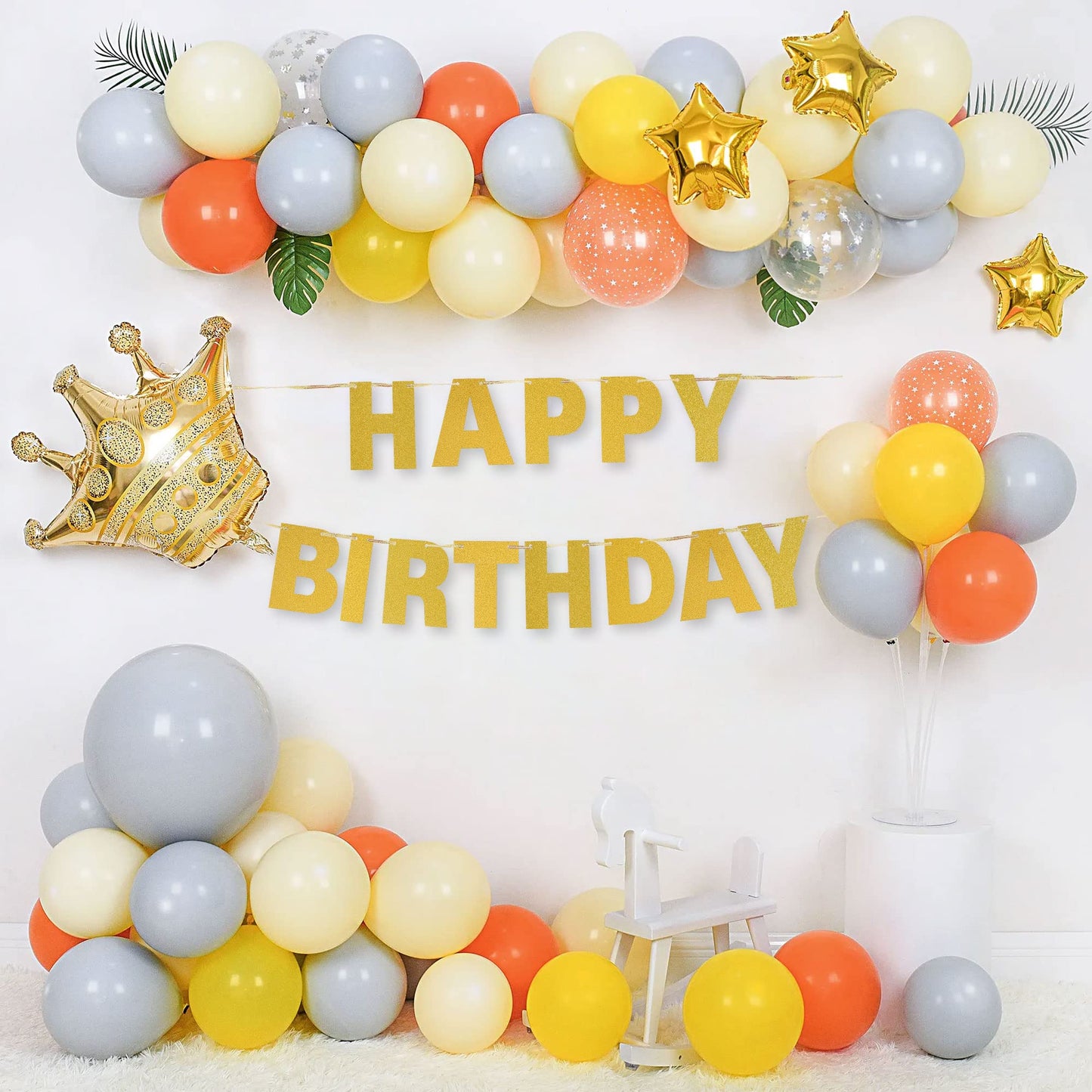 Diy Banner Kit With Letters Glitter Banner Letters Gold Customizable Birthday Banners Graduation Banner Custom Party Hanging Banner For Graduation Wedding Party Baby Shower Decoration (Gold)