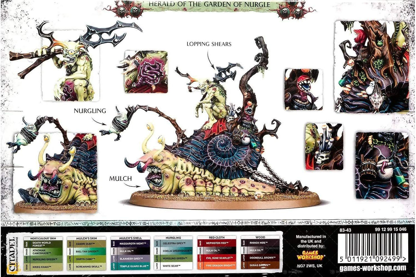 Warhammer Age of Sigmar Daemons of Nurgle Horticulous Slimux Model GW-83-43 Multicolor Plastic Figurine