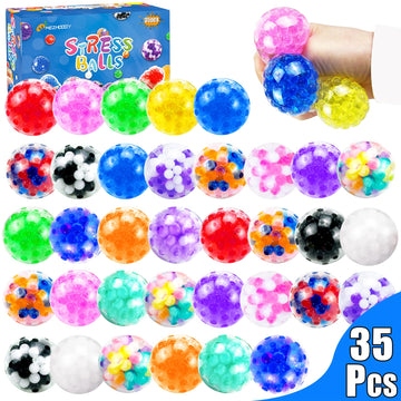 Stress Balls, Squishy Squeeze Balls Bulk, Small Sensory Balls, Adhd Stress Relief For Adults , Classroom Prizes, Party Favors, B