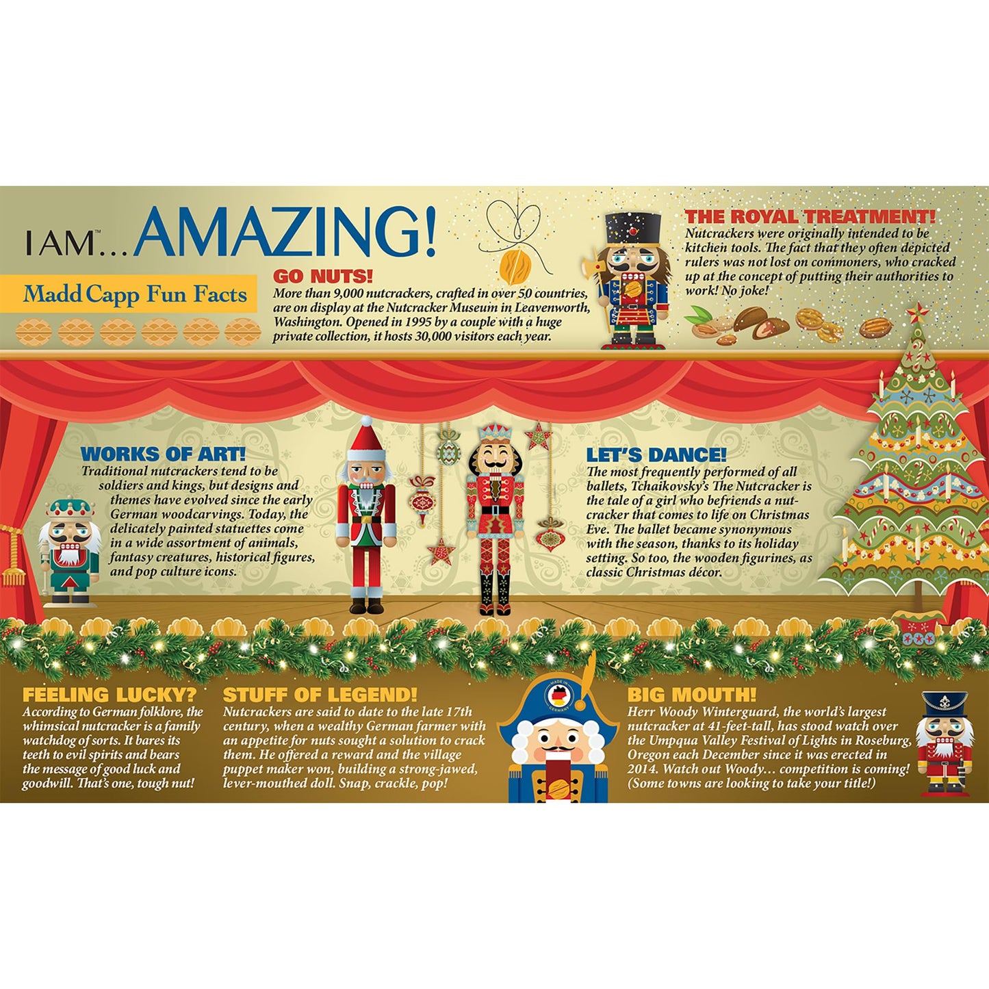 Madd Capp: I Am Nutcracker - 300 Piece Puzzle - Holiday Decor-Shaped Jigsaw, 12X29 Finished Size, Poster Reference, Educational
