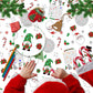 1 Pack Christmas Tablecloth Christmas Activity Paper Tablecloth Santa Claus Snowman Gnome Color-in Paper Disposable Tablecover f